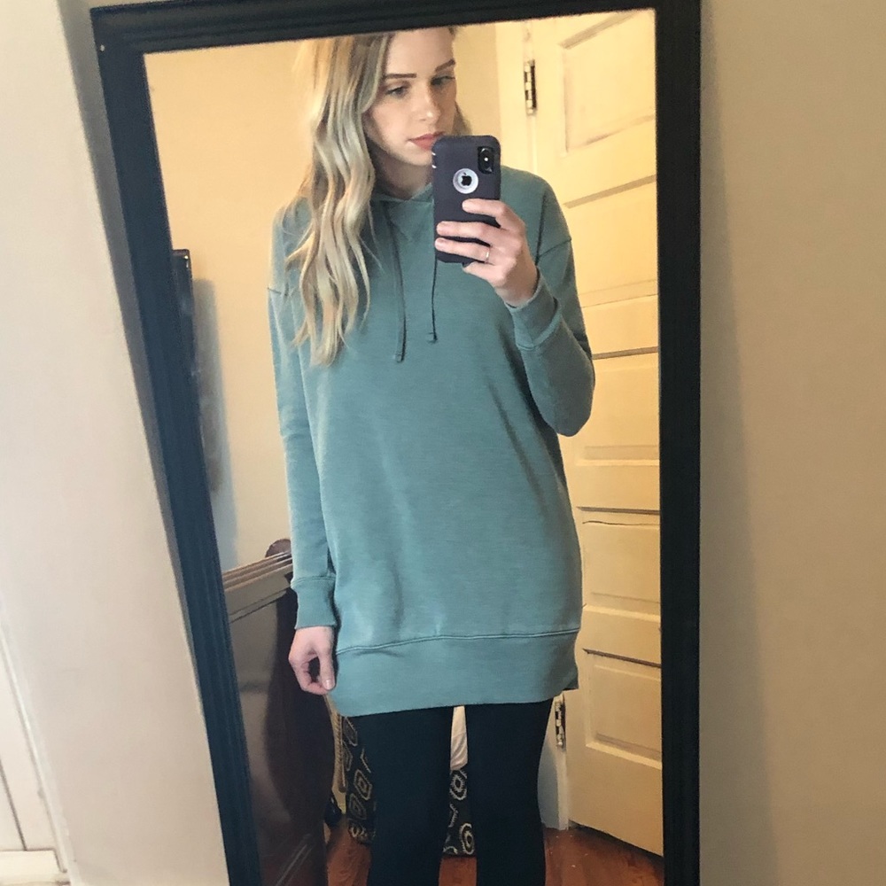 American Eagle Tunic Hoodie green small